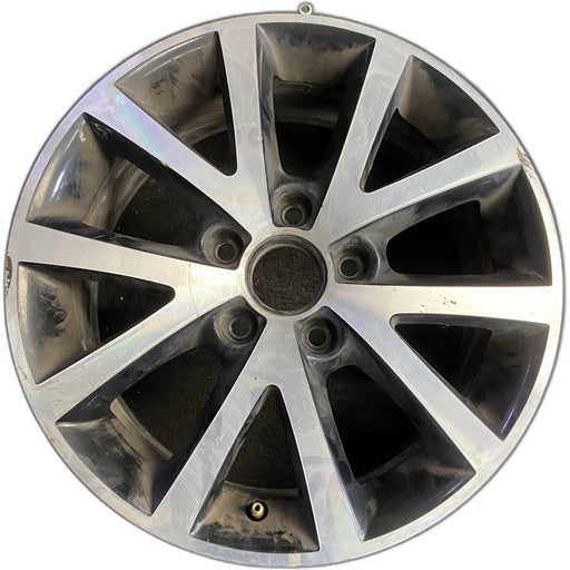 16" JETTA 15-16 16x6.5, alloy, 5 spoke , w/ inlay Original OEM Wheel Rim - Front View