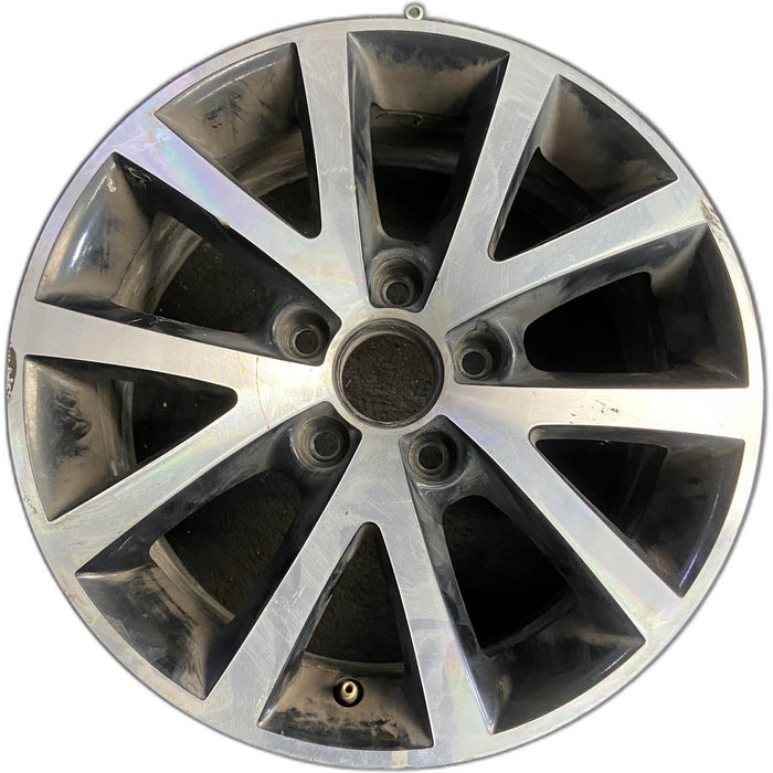 16" JETTA 15-16 16x6.5, alloy, 5 spoke , w/ inlay Original OEM Wheel Rim - Front View