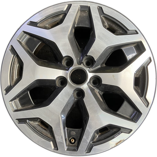 17" FORESTER 19-21 17x7, alloy, , machined face with pockets Original OEM Wheel - Front View