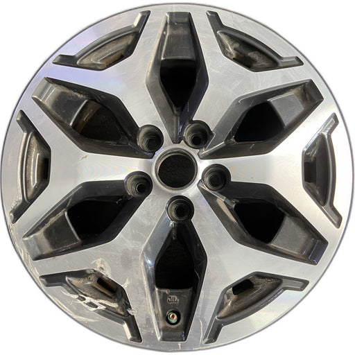 17" FORESTER 19-21 17x7, alloy, , machined face with pockets Original OEM Wheel - Front View