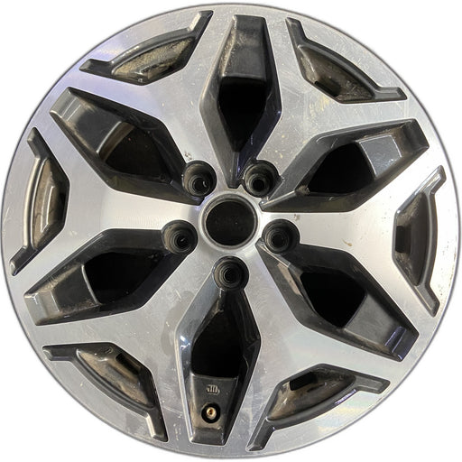 17" FORESTER 19-21 17x7, alloy, , machined face with pockets Original OEM Wheel - Front View