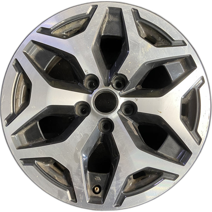 17" FORESTER 19-21 17x7, alloy, , machined face with pockets Original OEM Wheel - Front View