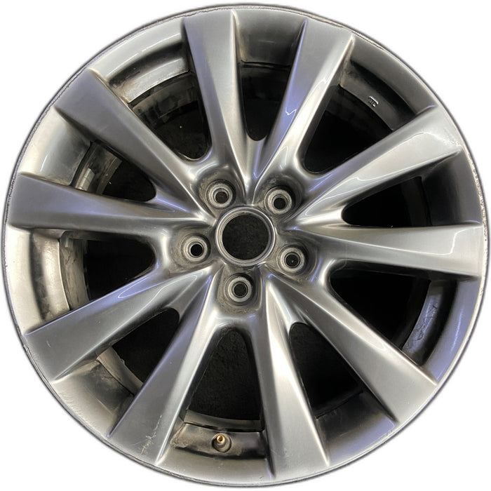 18" MAZDA 3 19-22 18x7 , 10 spoke, metallic silver Original OEM Wheel Rim - Front View