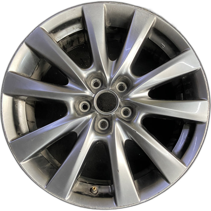 18" MAZDA 3 19-22 18x7 , 10 spoke, metallic silver Original OEM Wheel Rim - Front View