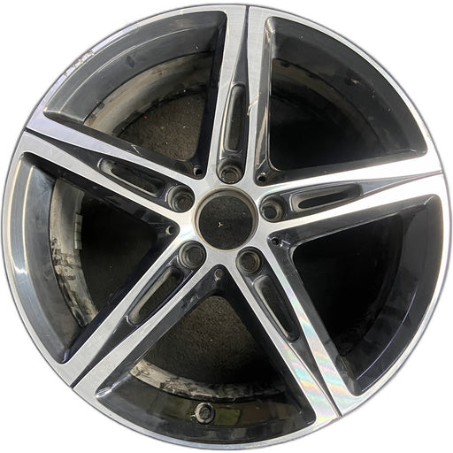 18" A-CLASS 19 177 Type, A250, 18x7.5, , black pockets Original OEM Wheel Rim - Front View