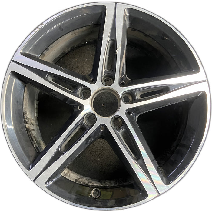 18" A-CLASS 19 177 Type, A250, 18x7.5, , black pockets Original OEM Wheel Rim - Front View