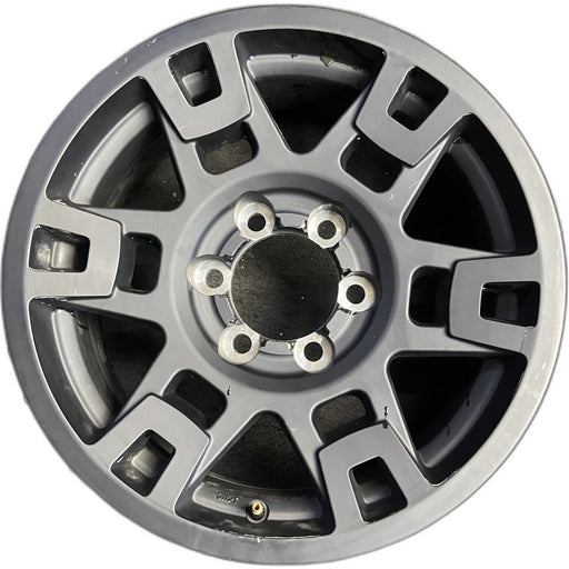 17" 4 RUNNER 15-23 17x7, alloy , slotted spoke , black Original OEM Wheel Rim - Front View