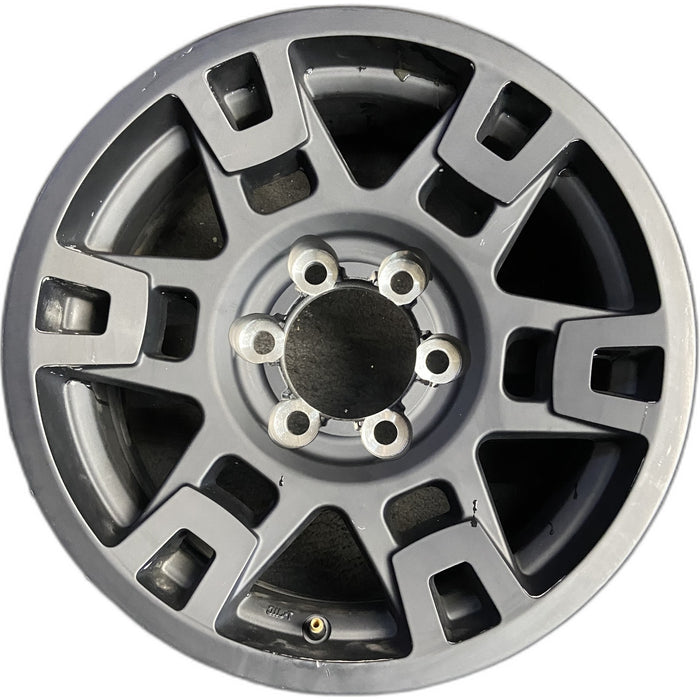 17" 4 RUNNER 15-23 17x7, alloy , slotted spoke , black Original OEM Wheel Rim - Front View