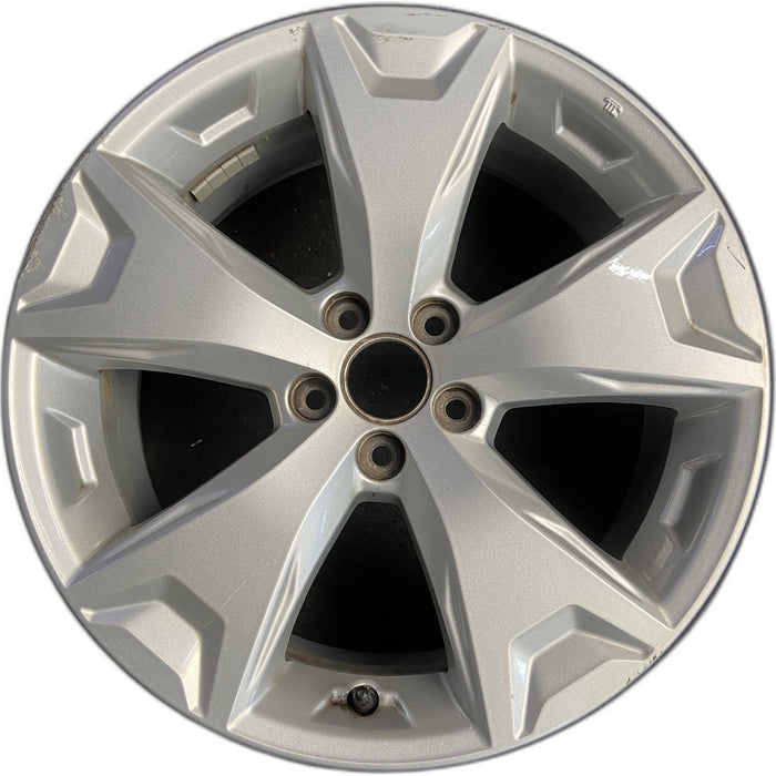 17" FORESTER 14-16 17x7 , alloy Original OEM Wheel Rim - Front View