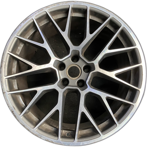20" PORSCHE MACAN 15-16 20x10, 20 spoke, titanium finish Original OEM Wheel Rim - Front View