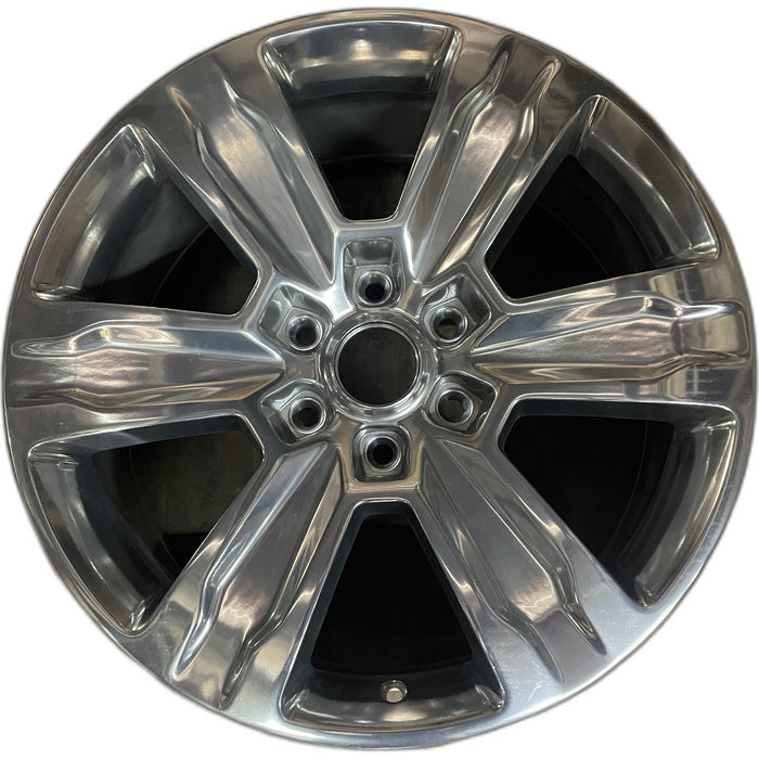 20" FORD F150 PICKUP 15-20 20x8.5, 6 spoke, polished Original OEM Wheel Rim - Front View