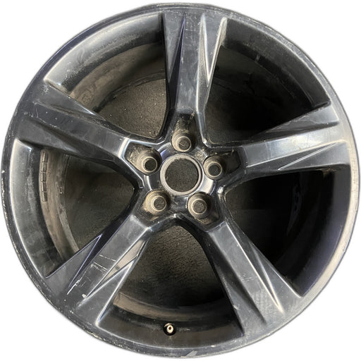 20" CAMARO 16-17 20x9.5, 5 solid spoke, black Original OEM Wheel Rim - Front View
