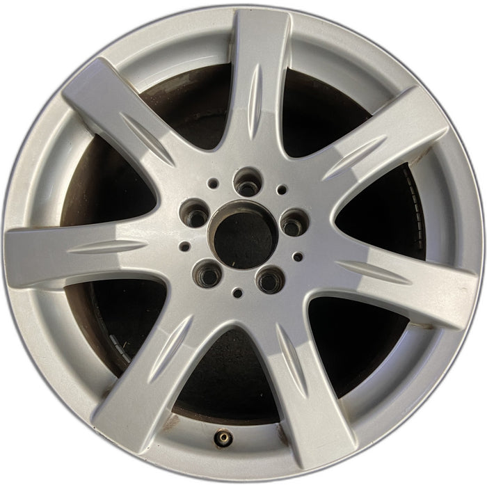 17" MERCEDES E-CLASS 07 211 Type; , E350, 17x8.5, 7 spoke Original OEM Wheel Rim - Front View