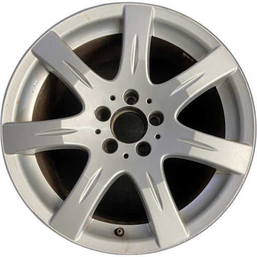 17" MERCEDES E-CLASS 07 211 Type; , E350, 17x8.5, 7 spoke Original OEM Wheel Rim - Front View