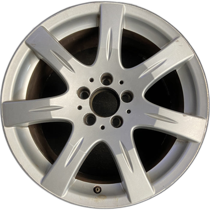 17" MERCEDES E-CLASS 07 211 Type; , E350, 17x8.5, 7 spoke Original OEM Wheel Rim - Front View