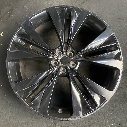 22" F-PACE 17-19 22x9 , 5 slotted spoke, black Original OEM Wheel Rim - Additional View