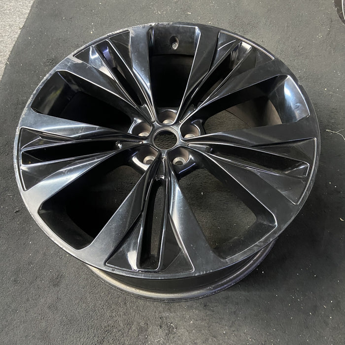 22" F-PACE 17-19 22x9 , 5 slotted spoke, black Original OEM Wheel Rim - View 8