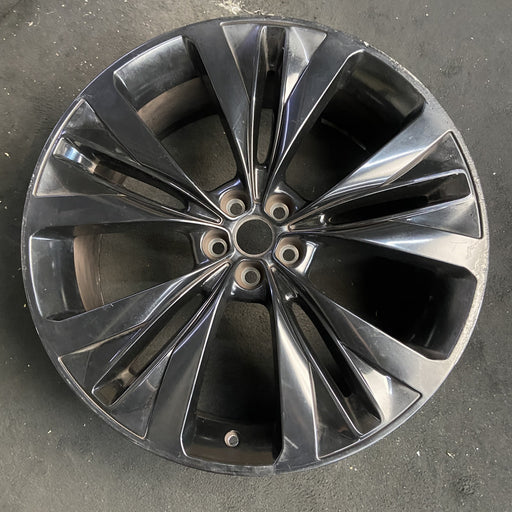 22" F-PACE 17-19 22x9 , 5 slotted spoke, black Original OEM Wheel Rim - Additional View