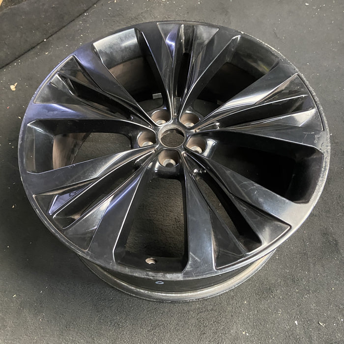 22" F-PACE 17-19 22x9 , 5 slotted spoke, black Original OEM Wheel Rim - View 7
