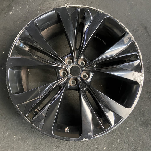 22" F-PACE 17-19 22x9 , 5 slotted spoke, black Original OEM Wheel Rim - Additional View