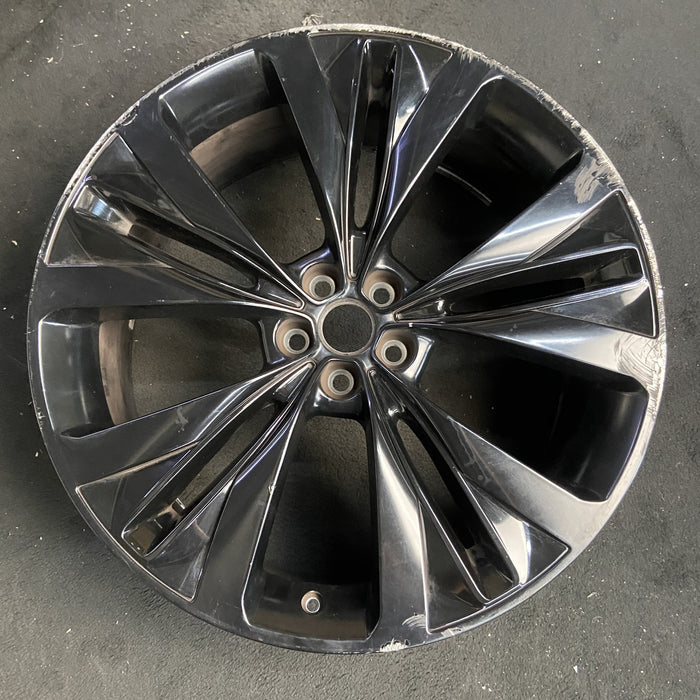 22" F-PACE 17-19 22x9 , 5 slotted spoke, black Original OEM Wheel Rim - Additional View