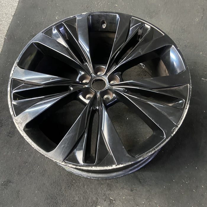 22" F-PACE 17-19 22x9 , 5 slotted spoke, black Original OEM Wheel Rim - View 8