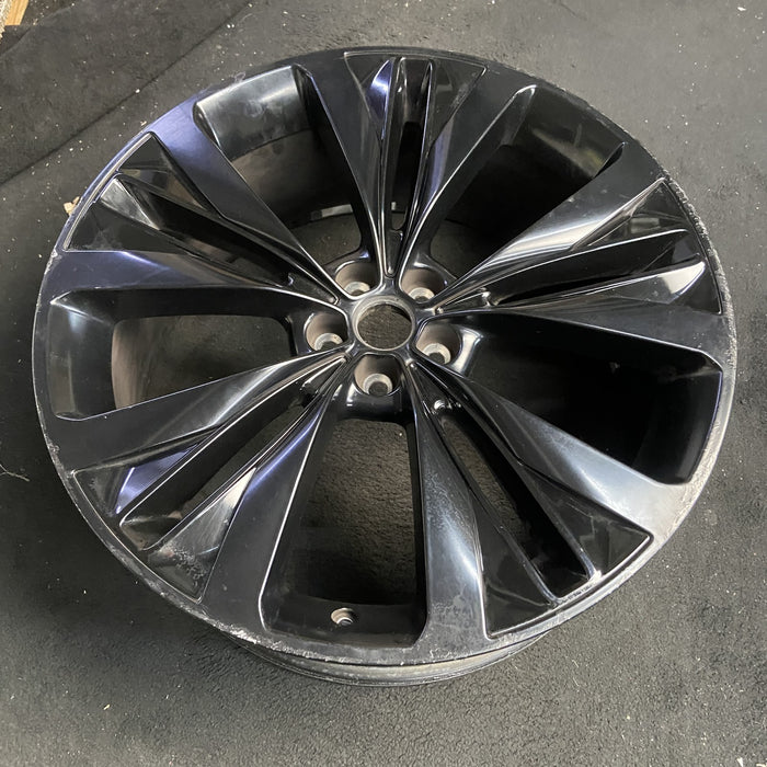22" F-PACE 17-19 22x9 , 5 slotted spoke, black Original OEM Wheel Rim - View 7