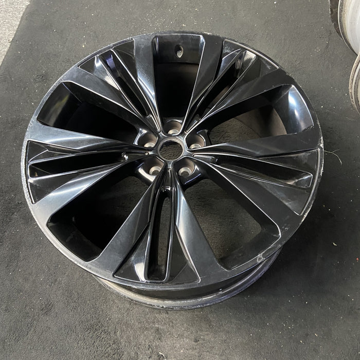 22" F-PACE 17-19 22x9 , 5 slotted spoke, black Original OEM Wheel Rim - View 8