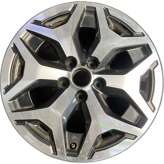 17" FORESTER 19-21 17x7, alloy, , machined face with pockets Original OEM Wheel - Front View