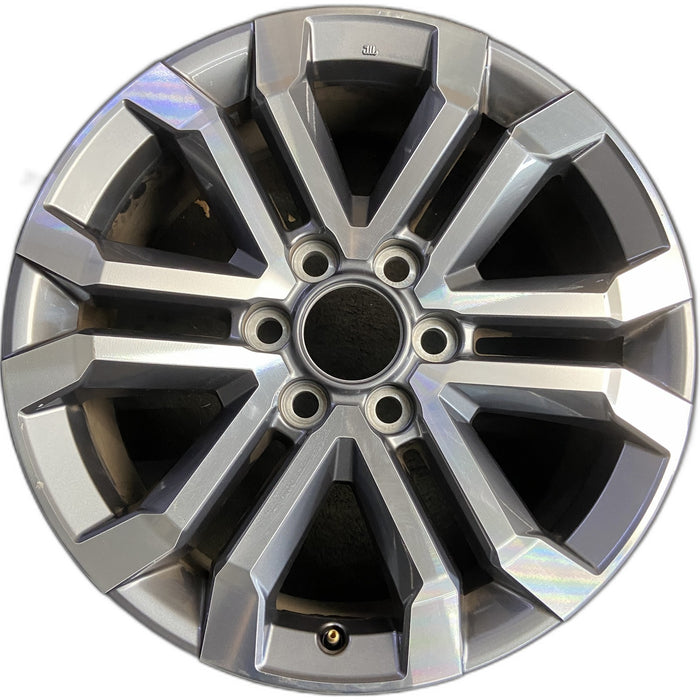 20" 4 RUNNER 25-26 20x8, 6 V spoke, machined face Original OEM Wheel Rim - Front View