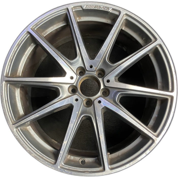 20" MERCEDES S-CLASS 18 222 Type , S560, 20x8.5, 10 spoke Original OEM Wheel Rim - Front View