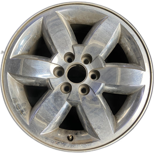20" SIERRA 1500 PICKUP 09-11 20x8.5, 6 spoke, chrome, flat faced spoke, w/o - Front View