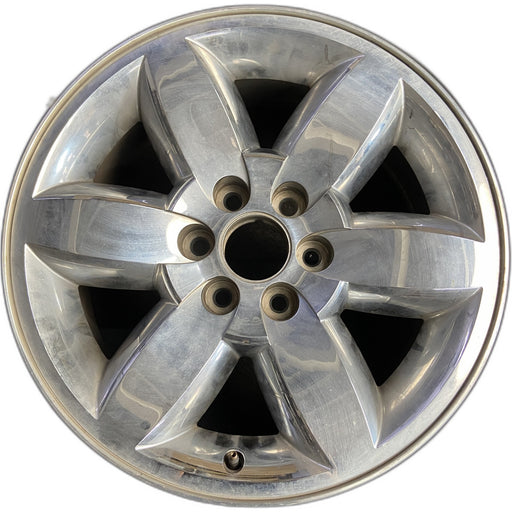 20" SIERRA 1500 PICKUP 09-11 20x8.5, 6 spoke, chrome, flat faced spoke, w/o - Front View