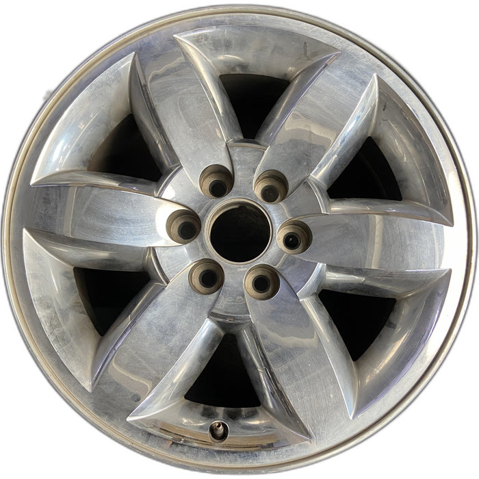 20" SIERRA 1500 PICKUP 09-11 20x8.5, 6 spoke, chrome, flat faced spoke, w/o - Front View