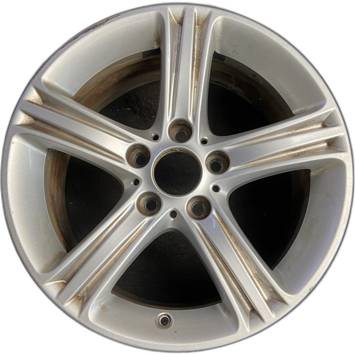 17" BMW 320i 12-13 , 17x7.5 , 5 spoke, triple edge spoke Original OEM Wheel Rim - Front View