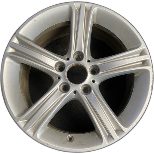 17" BMW 320i 12-13 , 17x7.5 , 5 spoke, triple edge spoke Original OEM Wheel Rim - Front View