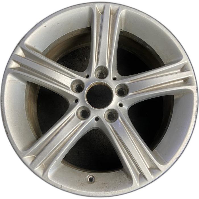 17" BMW 320i 12-13 , 17x7.5 , 5 spoke, triple edge spoke Original OEM Wheel Rim - Front View