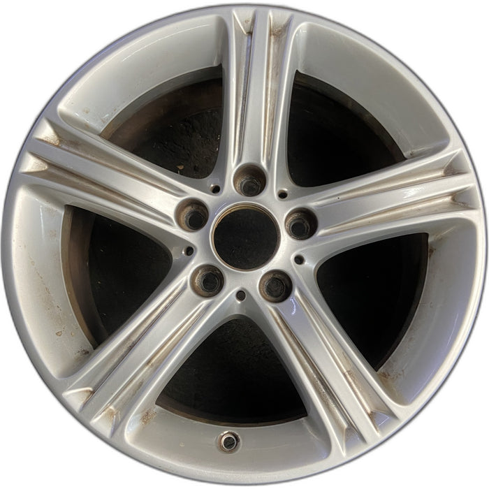17" BMW 320i 12-13 , 17x7.5 , 5 spoke, triple edge spoke Original OEM Wheel Rim - Front View