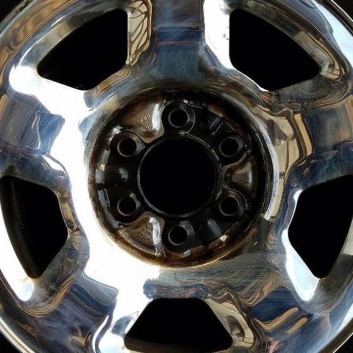 17" EXPEDITION 03 , steel, chrome, Original OEM Wheel Rim - Angle View
