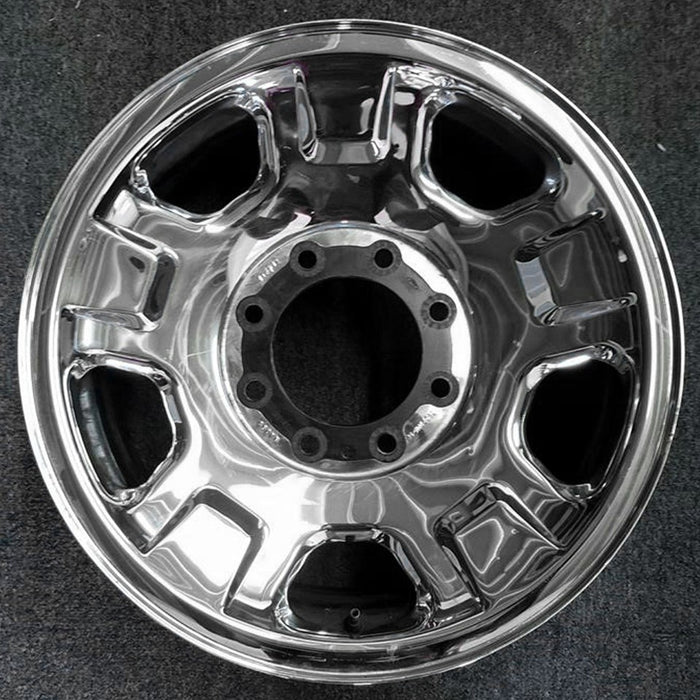 18" FORD F250SD PICKUP 05 18x8 , 5 spoke , steel, chrome Original OEM Wheel Rim - Front View
