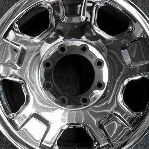 18" FORD F250SD PICKUP 05 18x8 , 5 spoke , steel, chrome Original OEM Wheel Rim - Angle View