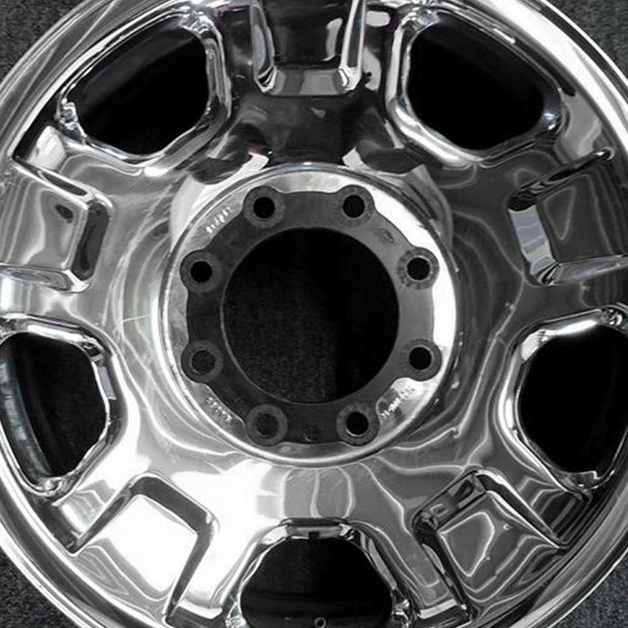18" FORD F250SD PICKUP 05 18x8 , 5 spoke , steel, chrome Original OEM Wheel Rim - Angle View