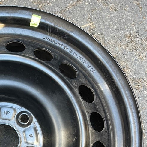 17" COROLLA CROSS 22-26 17x6.5, steel Original OEM Wheel Rim - Close-Up Detail