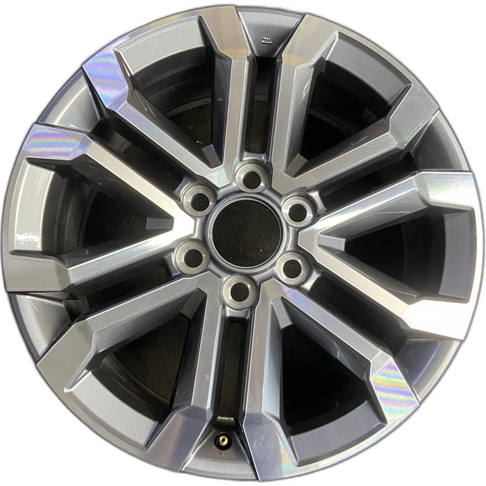 20" 4 RUNNER 25-26 20x8, 6 V spoke, machined face Original OEM Wheel Rim - Front View