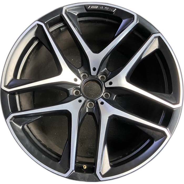 21" MERCEDES GLE-CLASS 20 167 Type, GLE53, 21x11, 5 twin spoke, black pockets - Front View