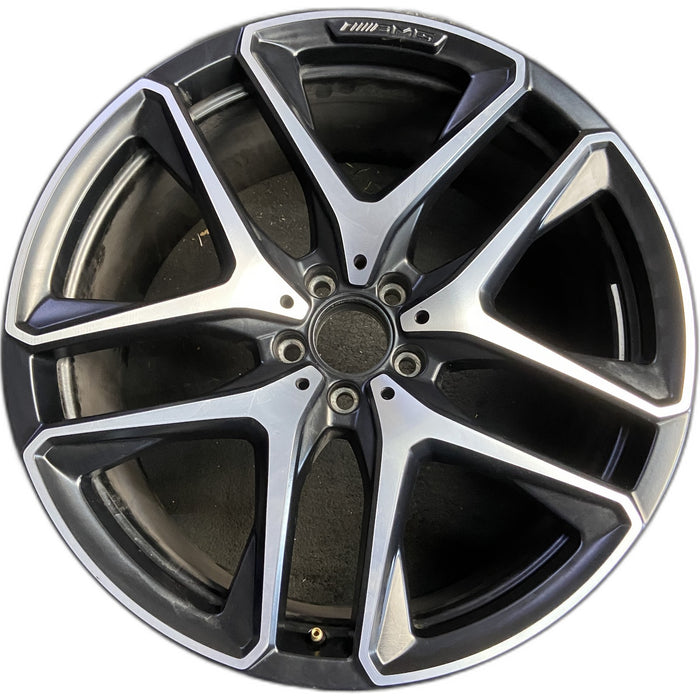 21" MERCEDES GLE-CLASS 20 167 Type, GLE53, 21x10, 5 twin spoke, black pockets - Front View