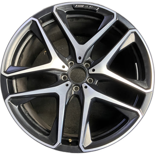 21" MERCEDES GLE-CLASS 20 167 Type, GLE53, 21x10, 5 twin spoke, black pockets - Front View