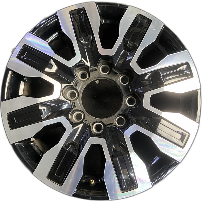 20" SIERRA 2500 PICKUP 24 20x8.5, 8 spoke, raised spoke , black inserts - Front View