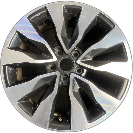 18" LEGACY 23-25 18x7 , machined face with pockets Original OEM Wheel Rim - Front View
