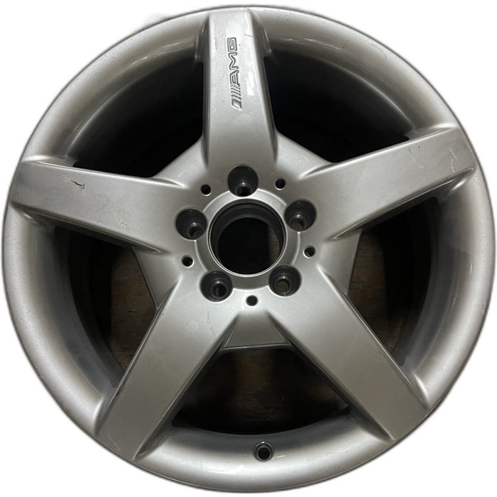 17" MERCEDES CLK 05 209 Type; CLK500, 17x7.5 Original OEM Wheel Rim - Front View